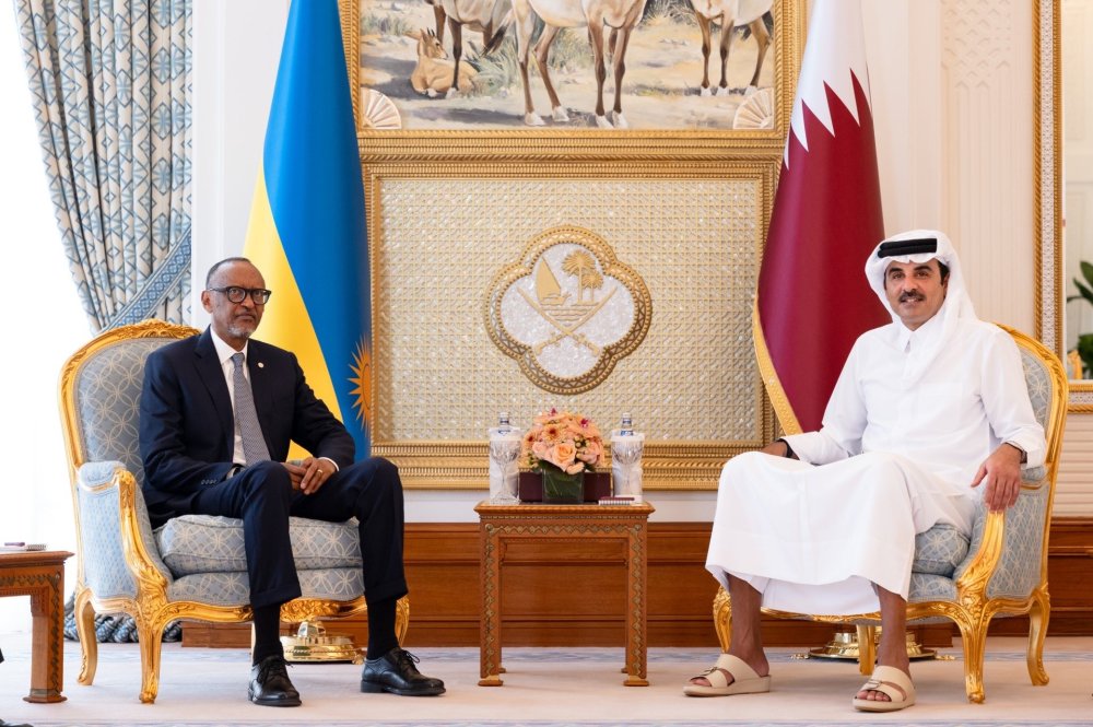 Perezida Kagame yakiriwe na Emir wa Qatar